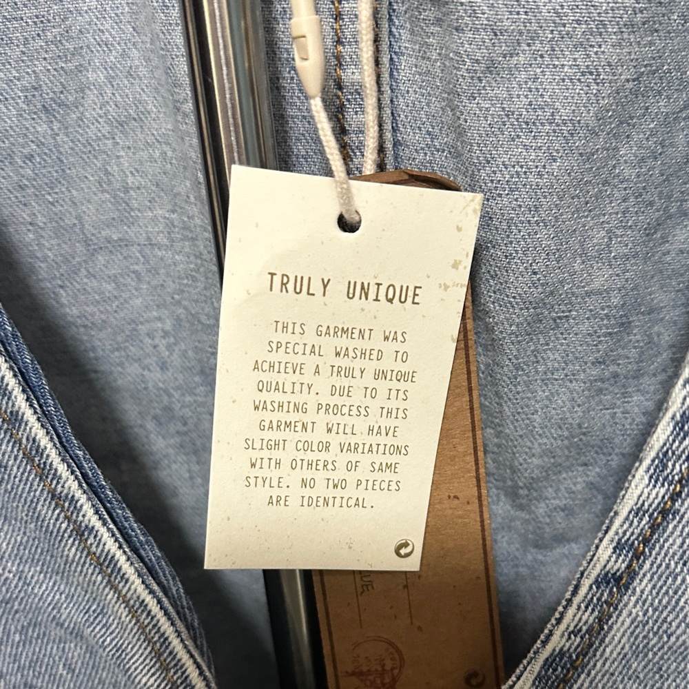 Ashley Vintage Charm Lovely Denim Blue Women's Vest - Picture 3 of 8